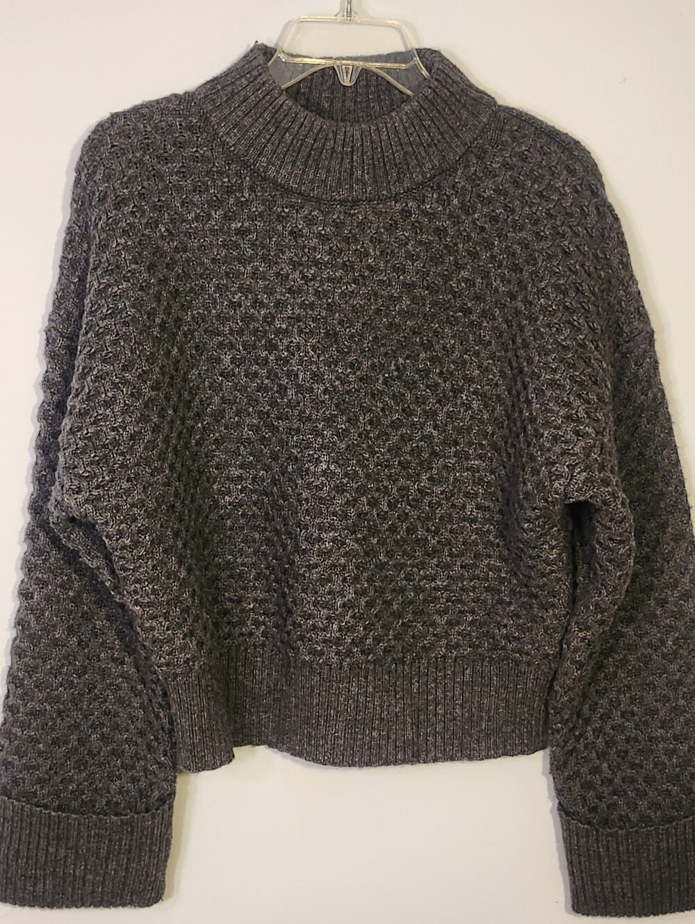 J. Crew Women's Dark Charcoal Mock Neck Sweater Size Small